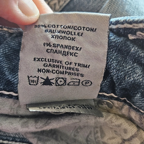 Silver Jeans Womens Sz 28x31 Suki Flap Pocket Stitching Silver Button Med Wash - Picture 14 of 14